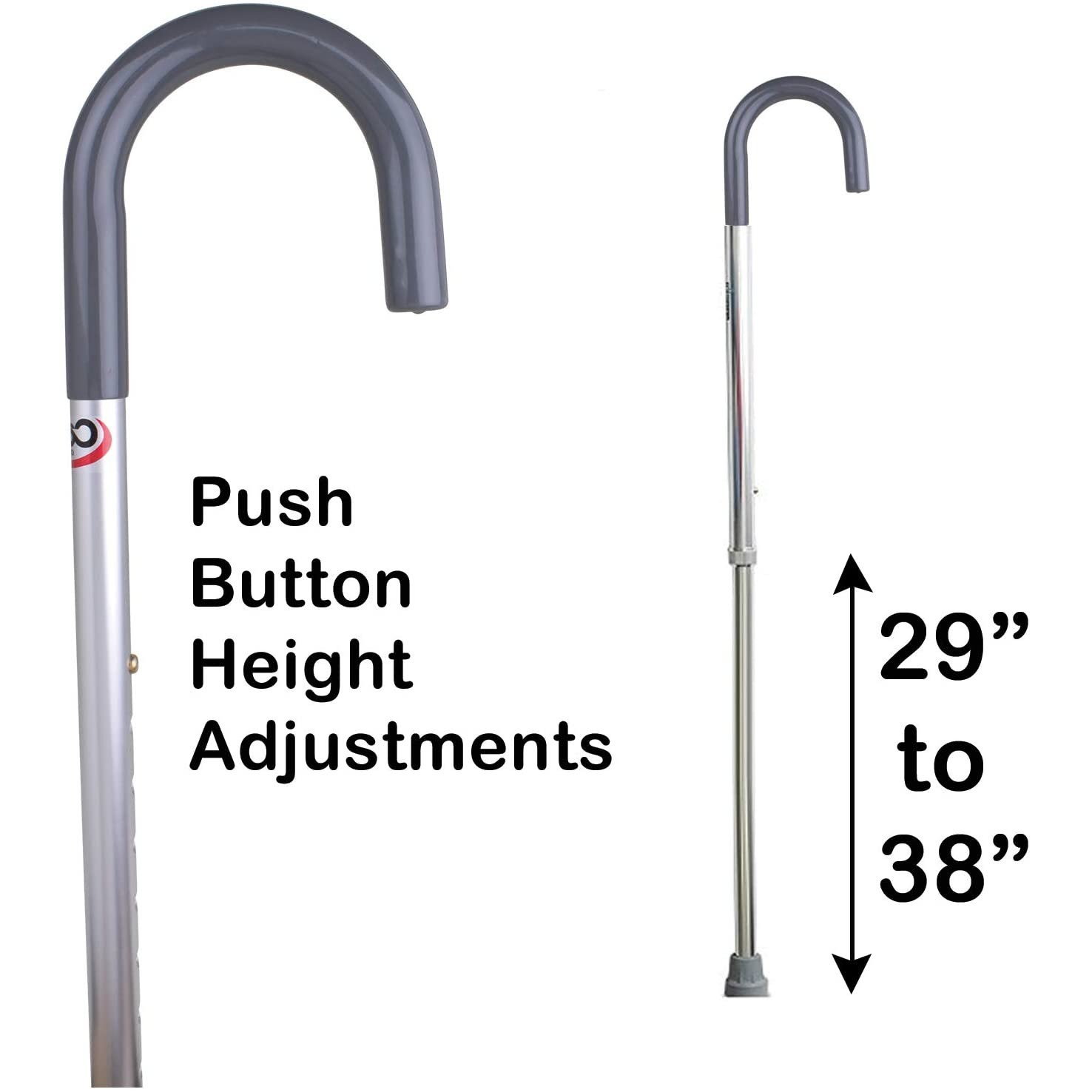 Carex Aluminum Round Handle Cane